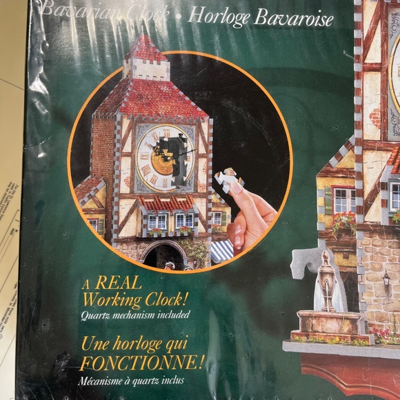 Vintage 1997 Puzz 3D Bavarian Clock Puzzle NIB - Picture 2 of 6